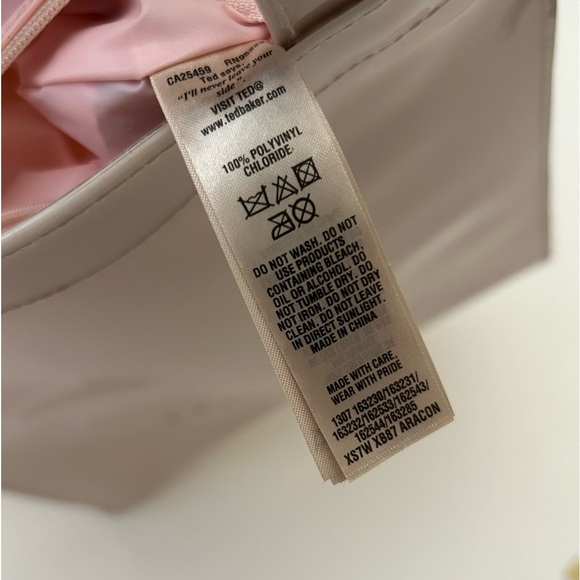 Ted Baker London light Pink Blush Plastic PVC bag The Ted Tote - Picture 12 of 13